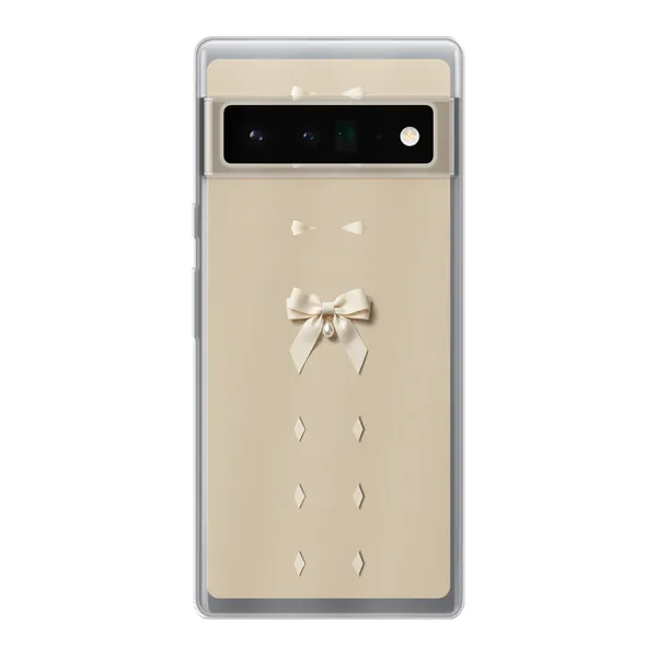 Ivory Ribbon Pearl Drop Bow Case