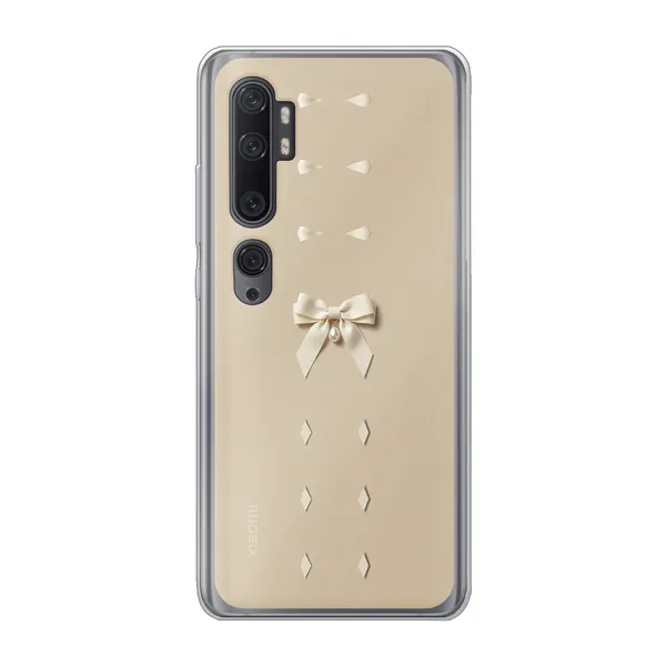 Ivory Ribbon Pearl Drop Bow Case