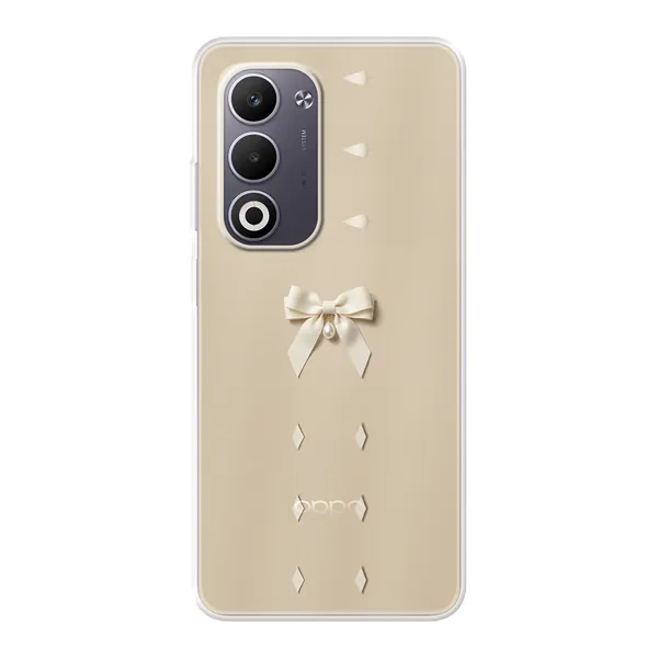 Ivory Ribbon Pearl Drop Bow Case
