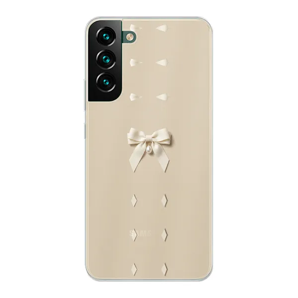 Ivory Ribbon Pearl Drop Bow Case