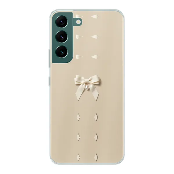Ivory Ribbon Pearl Drop Bow Case