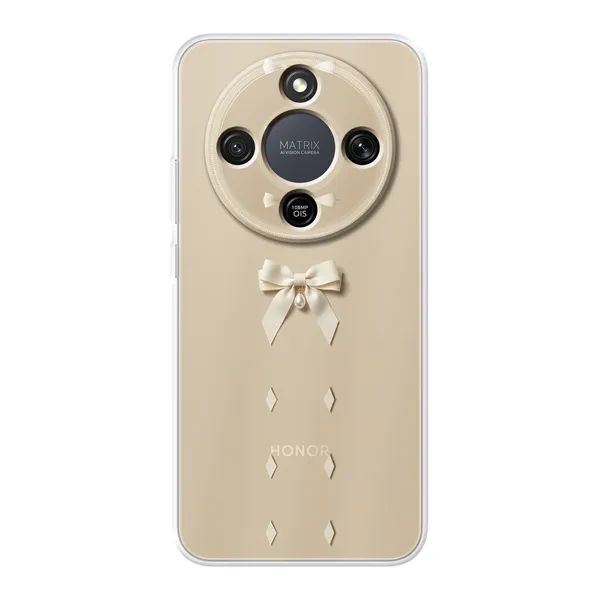 Ivory Ribbon Pearl Drop Bow Case