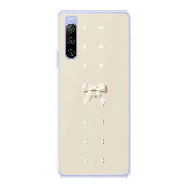 Ivory Ribbon Pearl Drop Bow Case