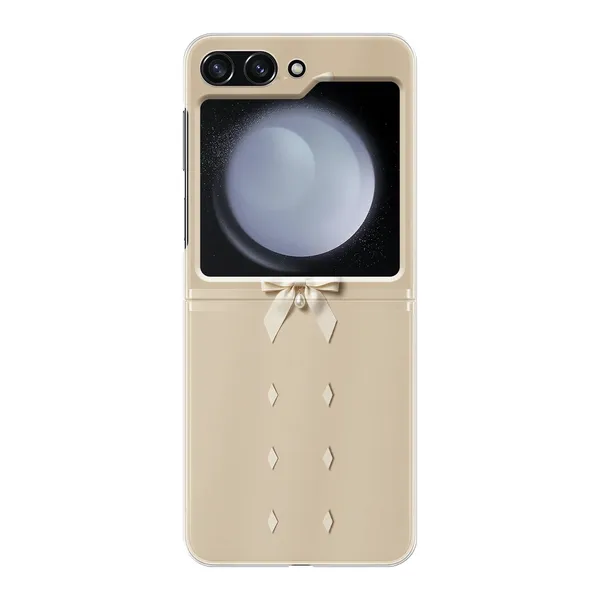 Ivory Ribbon Pearl Drop Bow Case