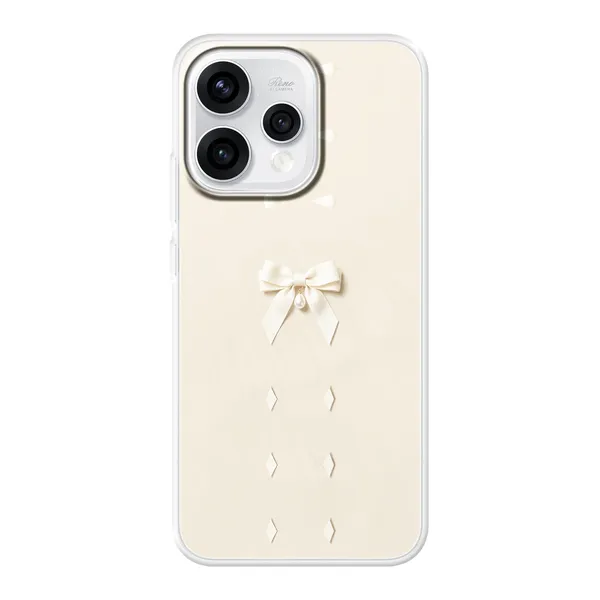 Ivory Ribbon Pearl Drop Bow Case