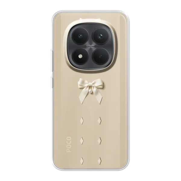 Ivory Ribbon Pearl Drop Bow Case