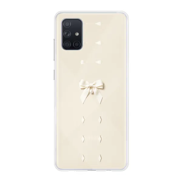 Ivory Ribbon Pearl Drop Bow Case