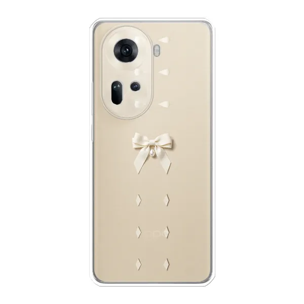 Ivory Ribbon Pearl Drop Bow Case