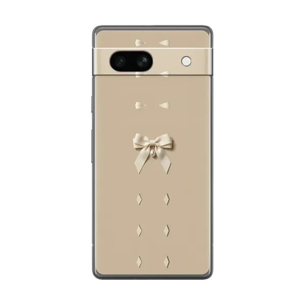 Ivory Ribbon Pearl Drop Bow Case
