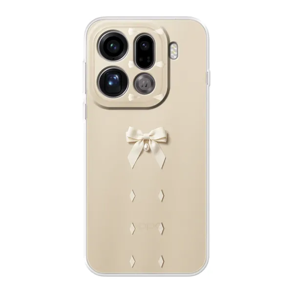 Ivory Ribbon Pearl Drop Bow Case