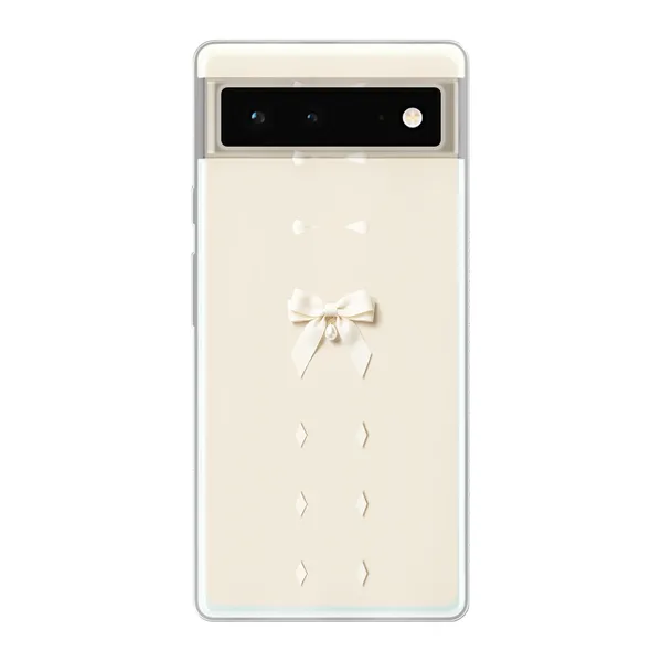 Ivory Ribbon Pearl Drop Bow Case