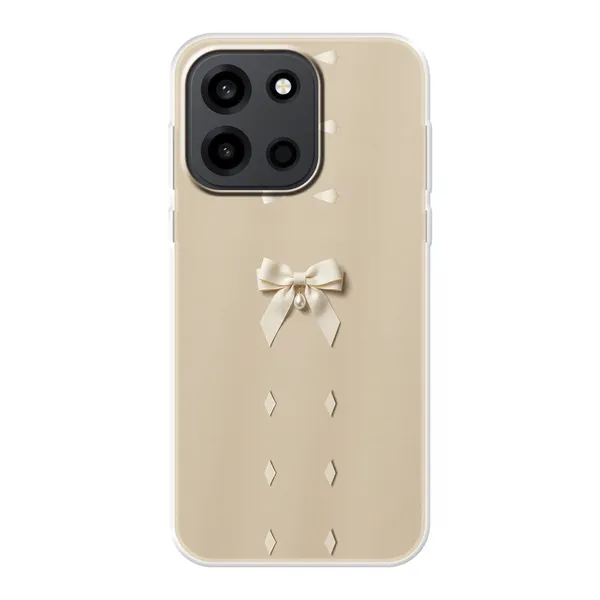 Ivory Ribbon Pearl Drop Bow Case