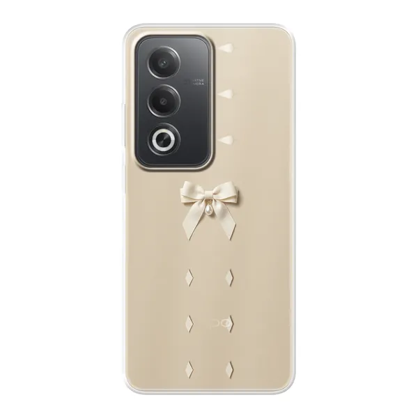 Ivory Ribbon Pearl Drop Bow Case