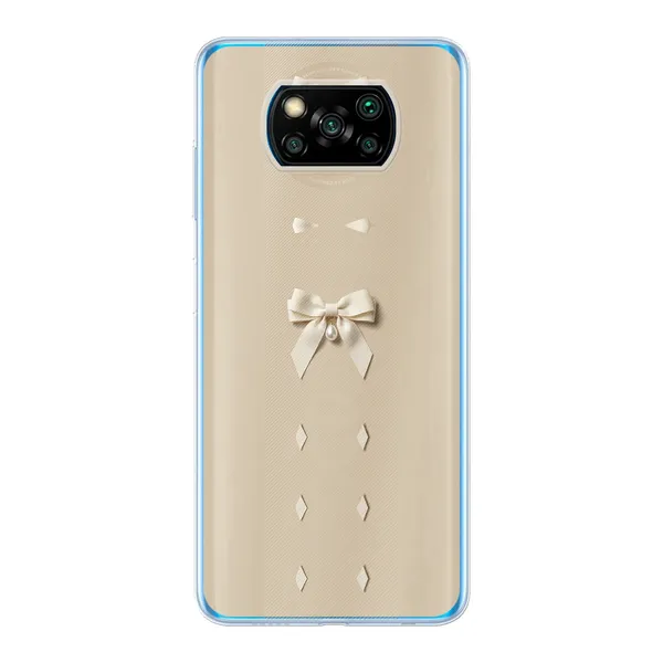 Ivory Ribbon Pearl Drop Bow Case