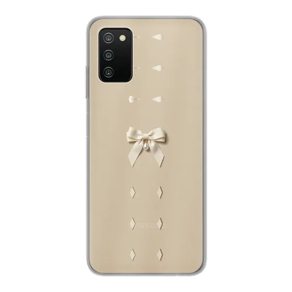 Ivory Ribbon Pearl Drop Bow Case