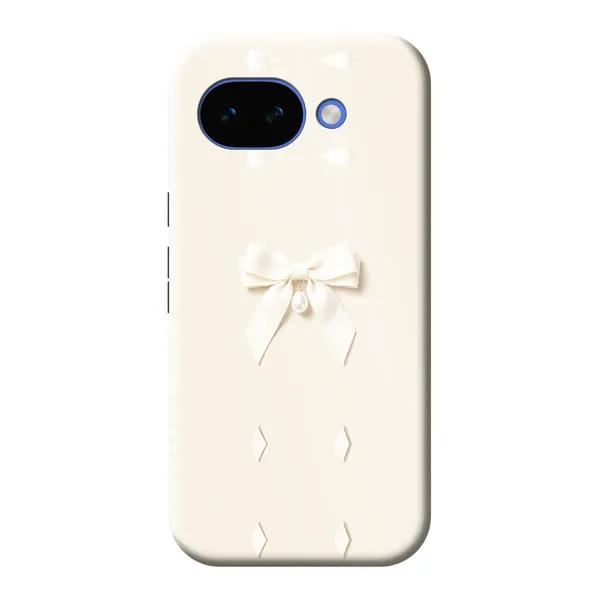 Ivory Ribbon Pearl Drop Bow Case