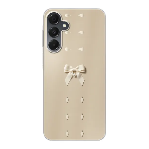 Ivory Ribbon Pearl Drop Bow Case