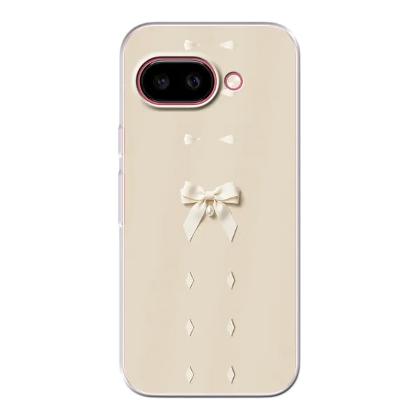 Ivory Ribbon Pearl Drop Bow Case