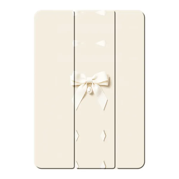 Ivory Ribbon Pearl Drop Bow Case