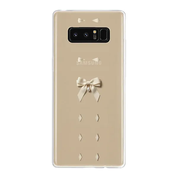 Ivory Ribbon Pearl Drop Bow Case
