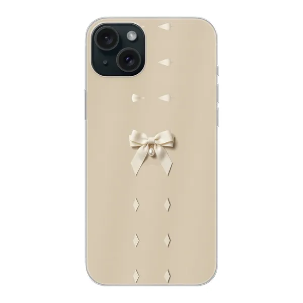Ivory Ribbon Pearl Drop Bow Case