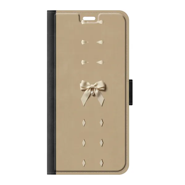 Ivory Ribbon Pearl Drop Bow Case
