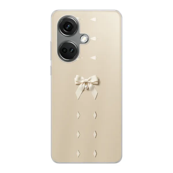 Ivory Ribbon Pearl Drop Bow Case