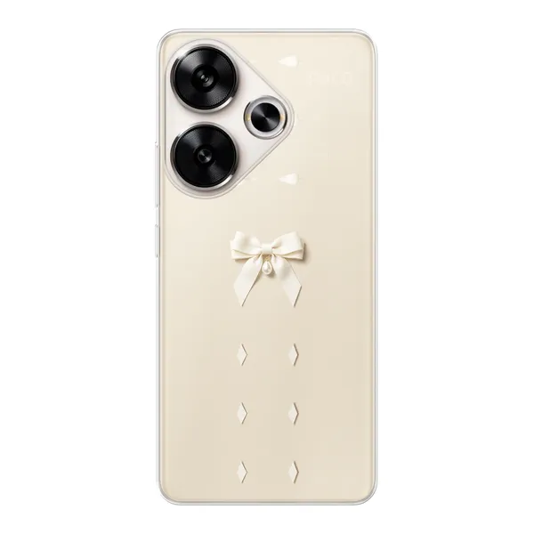 Ivory Ribbon Pearl Drop Bow Case