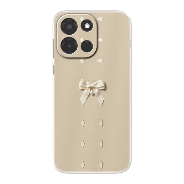 Ivory Ribbon Pearl Drop Bow Case