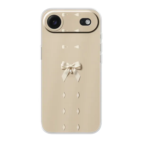 Ivory Ribbon Pearl Drop Bow Case