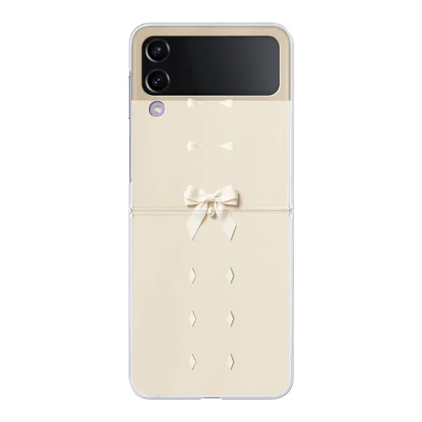 Ivory Ribbon Pearl Drop Bow Case