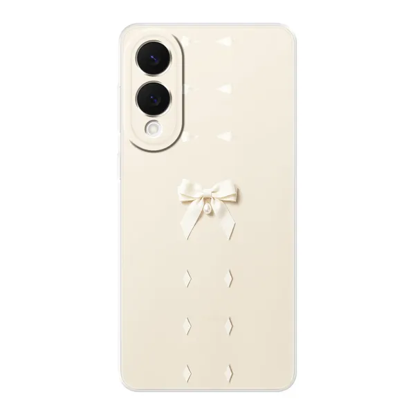 Ivory Ribbon Pearl Drop Bow Case