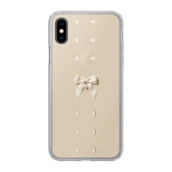 Ivory Ribbon Pearl Drop Bow Case