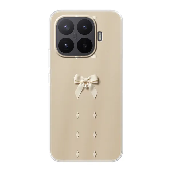 Ivory Ribbon Pearl Drop Bow Case