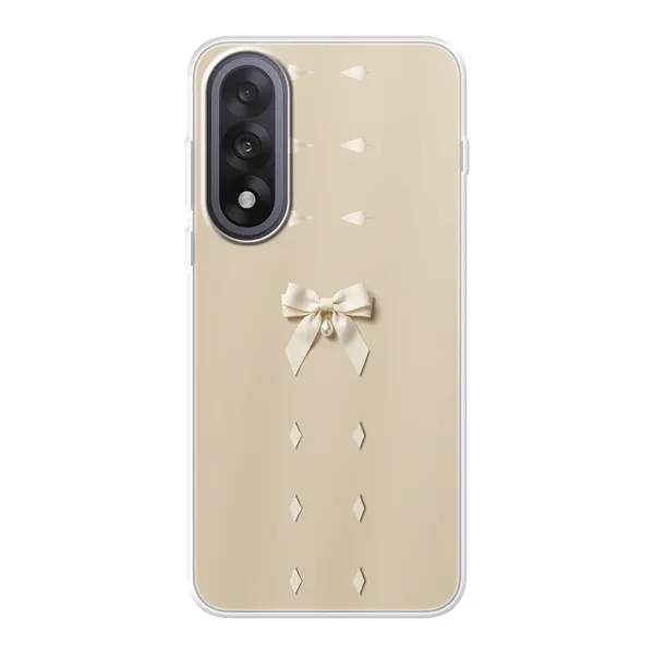 Ivory Ribbon Pearl Drop Bow Case