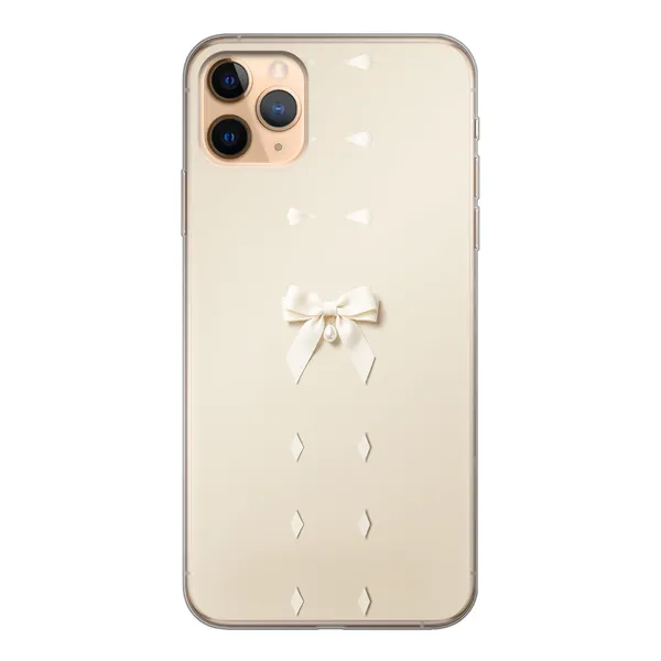 Ivory Ribbon Pearl Drop Bow Case