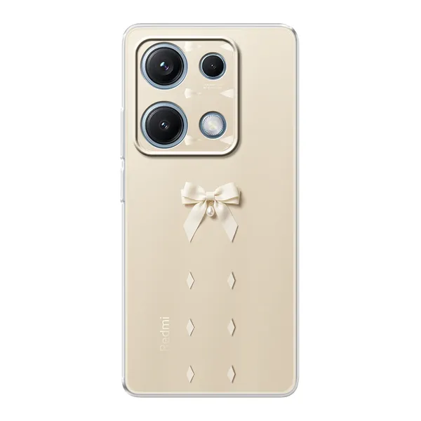 Ivory Ribbon Pearl Drop Bow Case