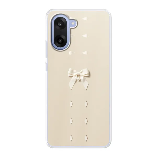 Ivory Ribbon Pearl Drop Bow Case