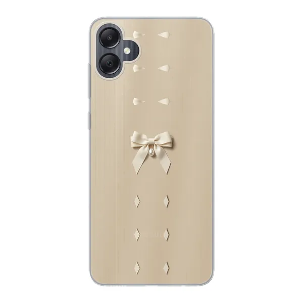 Ivory Ribbon Pearl Drop Bow Case