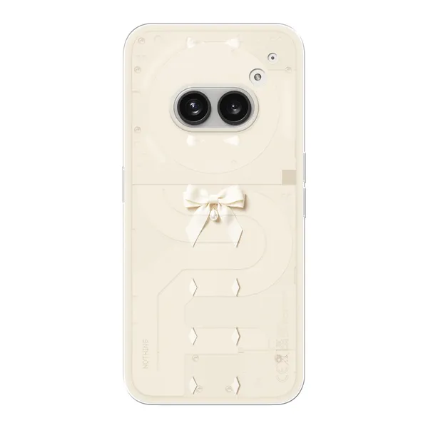 Ivory Ribbon Pearl Drop Bow Case
